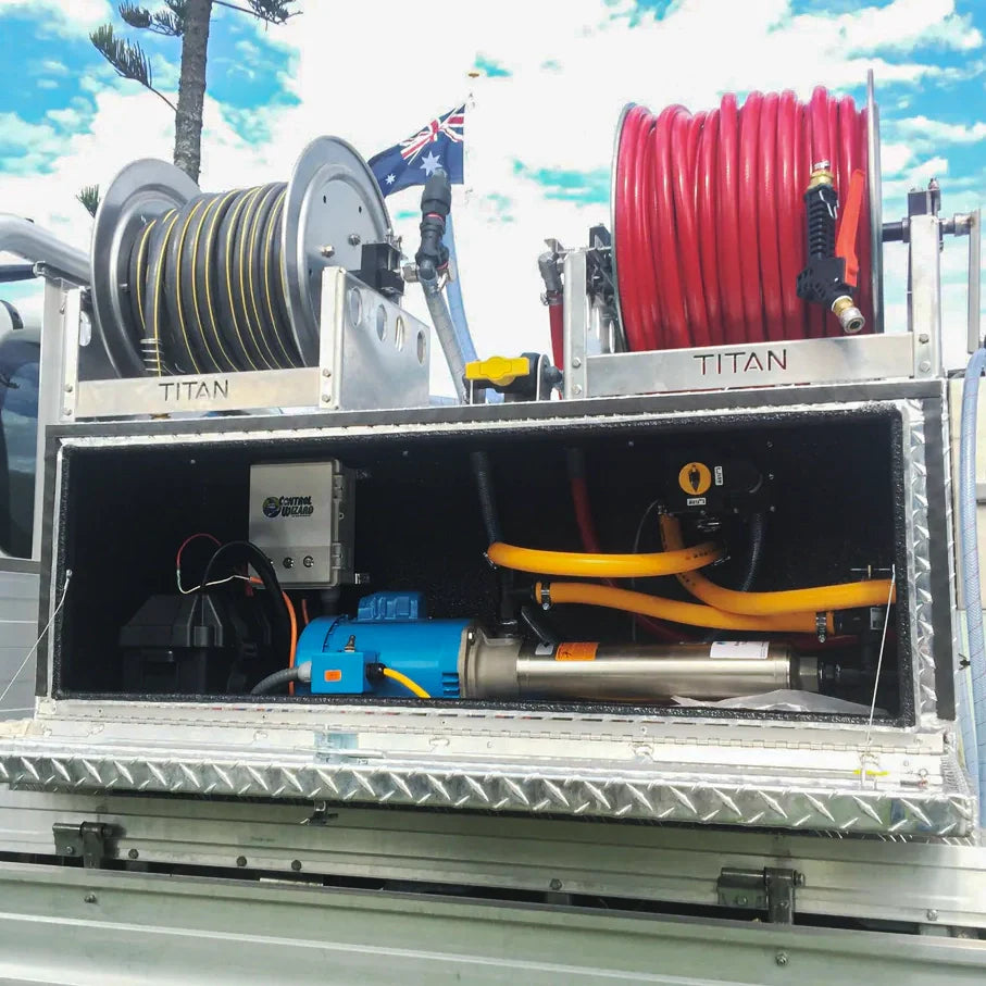 Here you will find all Hoses, Hose Reels and connectors for your Exterior Cleaning Set up. d