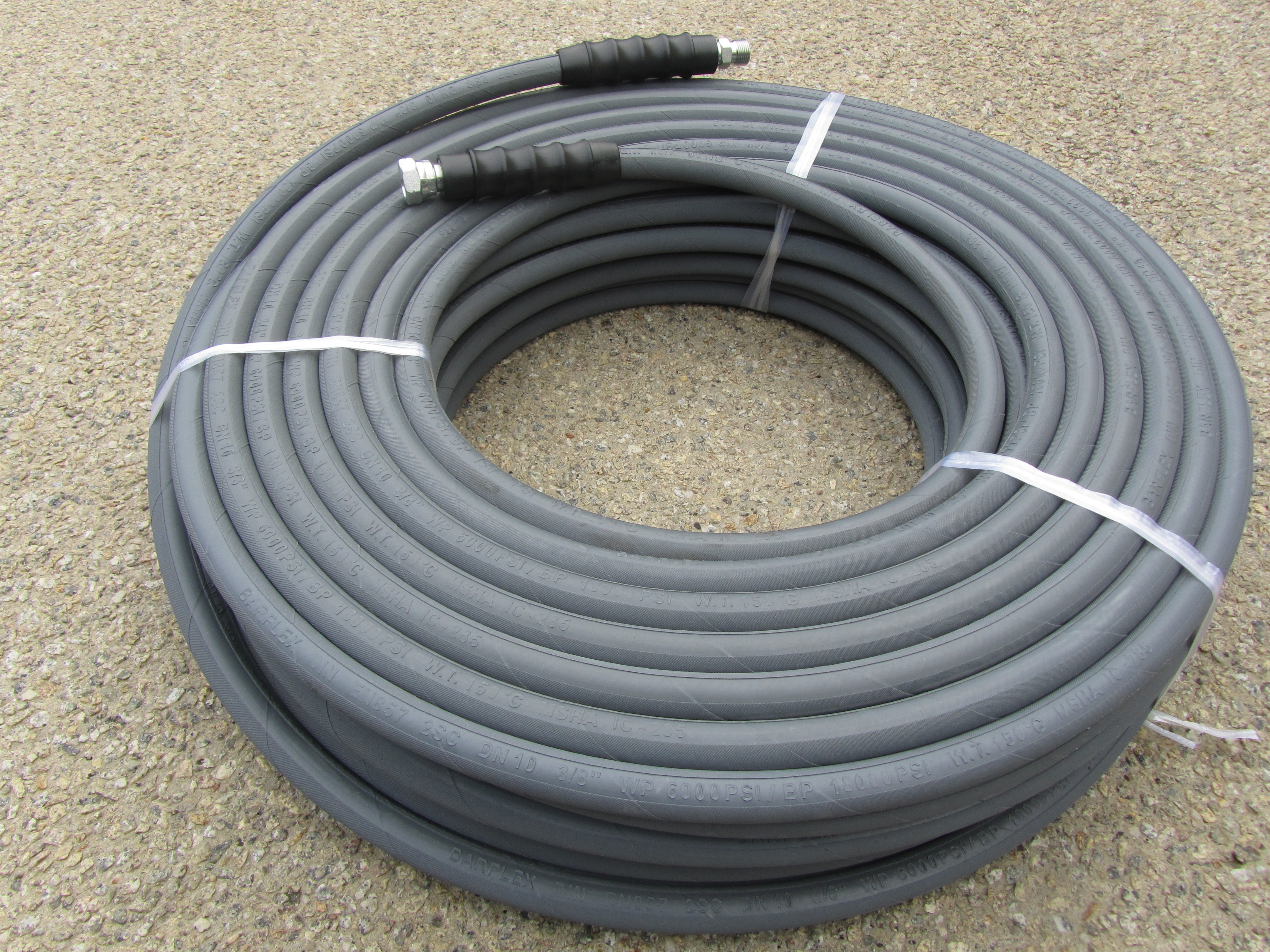 3/8 Two Wire Hp Hose Non marking with M/F Ends - 60 Meters