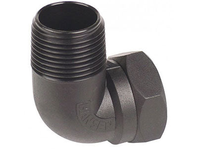 Black Nylon Elbow, male to female