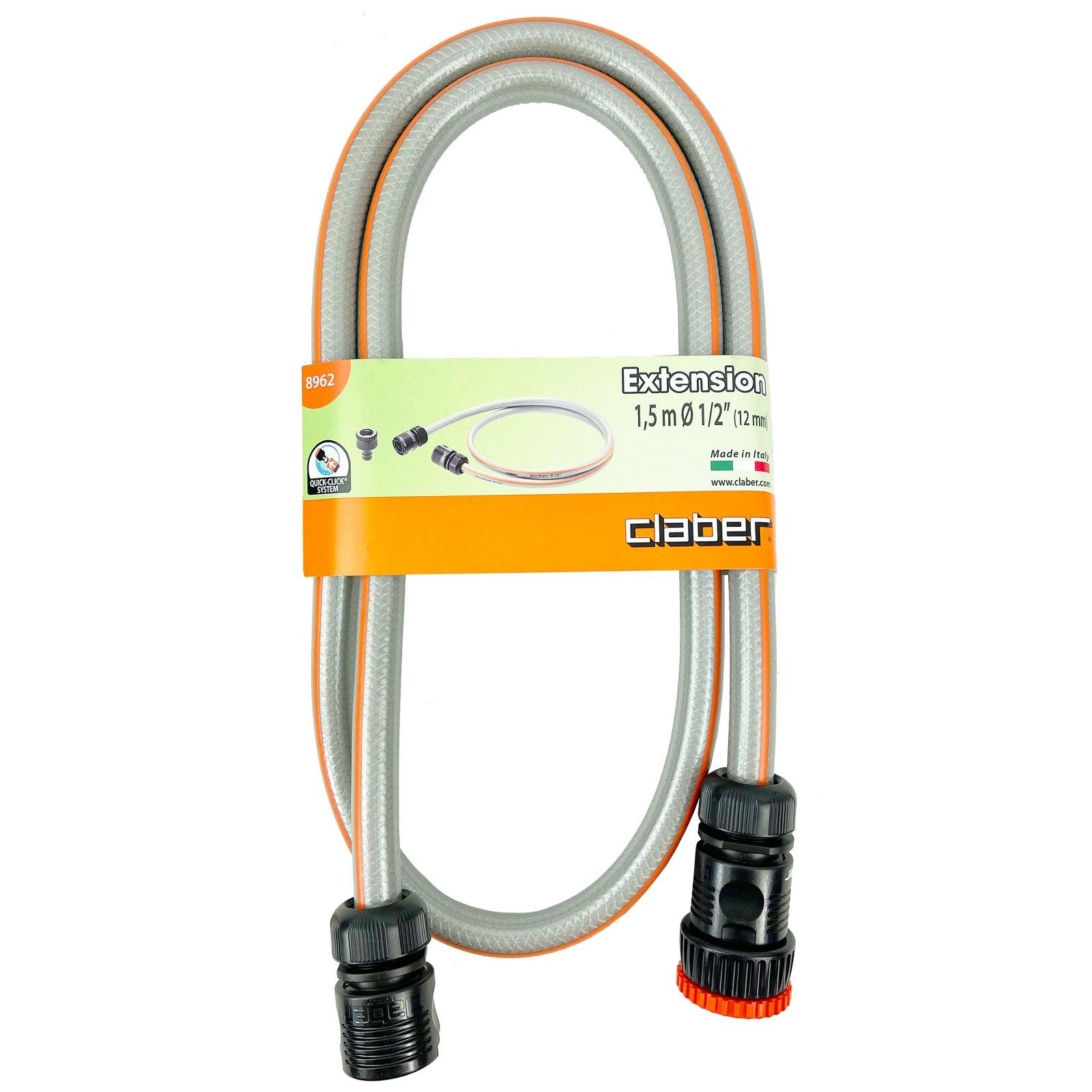 Claber 12mm Lead Hose 1.5m Includes 1" - 3/4" Tap Adapter to suit Australian Taps.