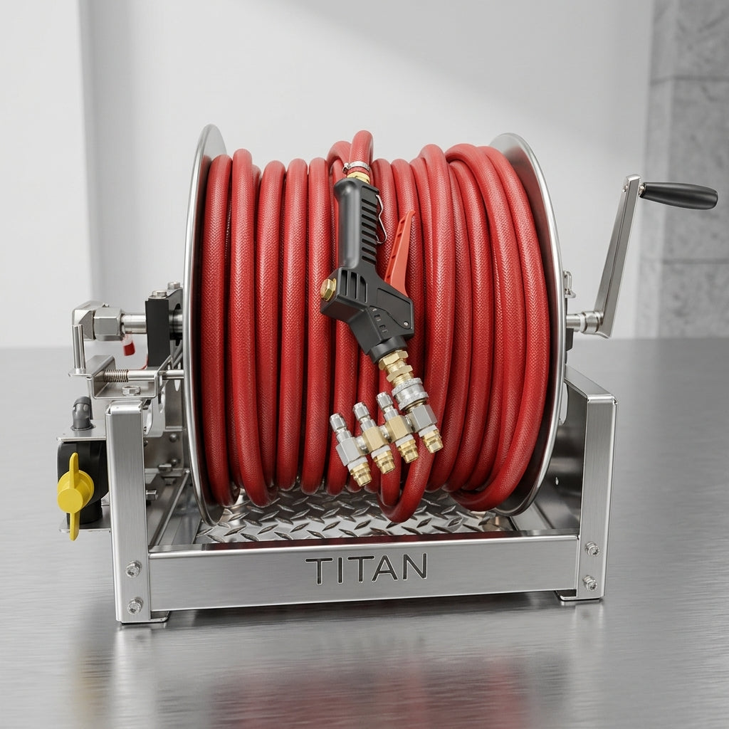 Titan 12" Stainless & Aluminium Hose Reel (T4312)