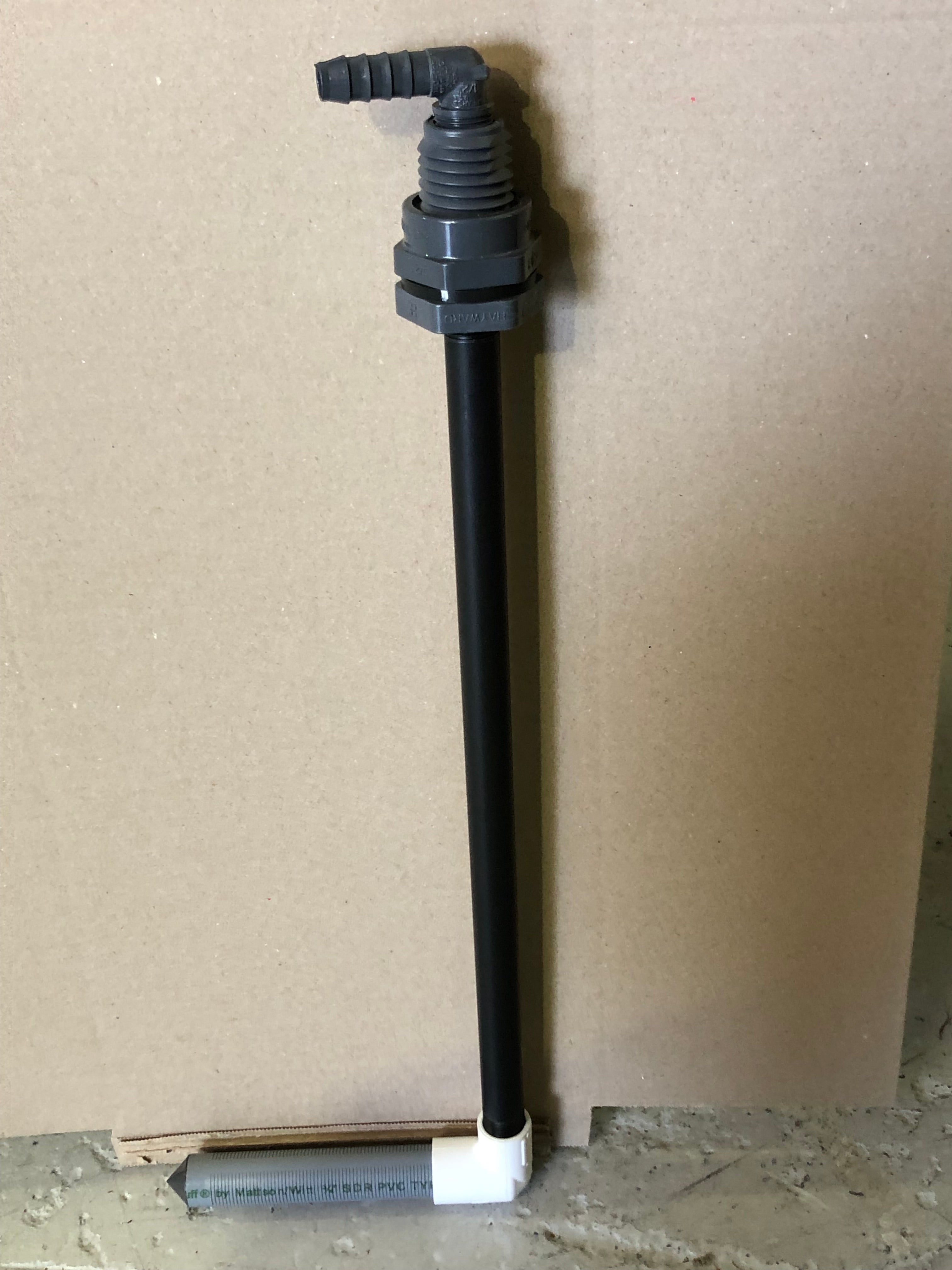 1/2 Inch Tank Riser W/Filter & Bulkhead