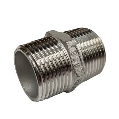 Stainless steel, hex nipple (variant)