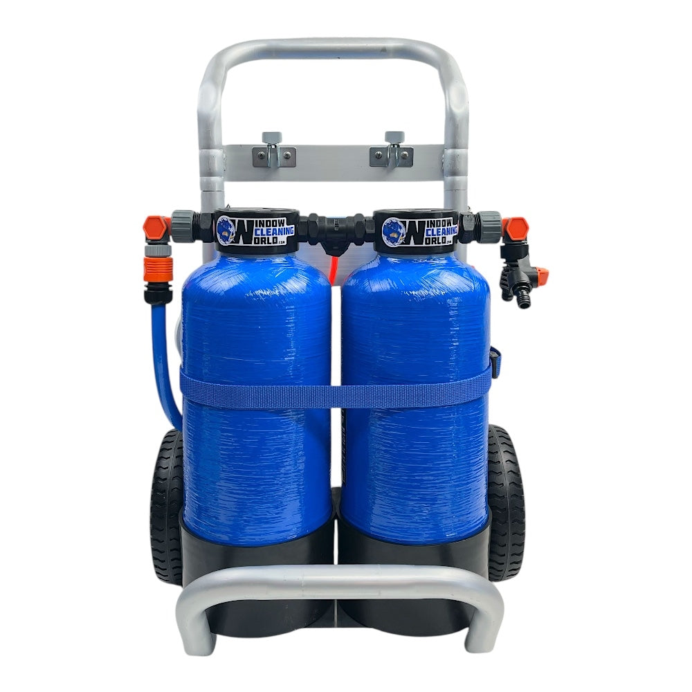 Twin 8L DI Pure Water Trolley System with Pre-Filters & Buddy Box