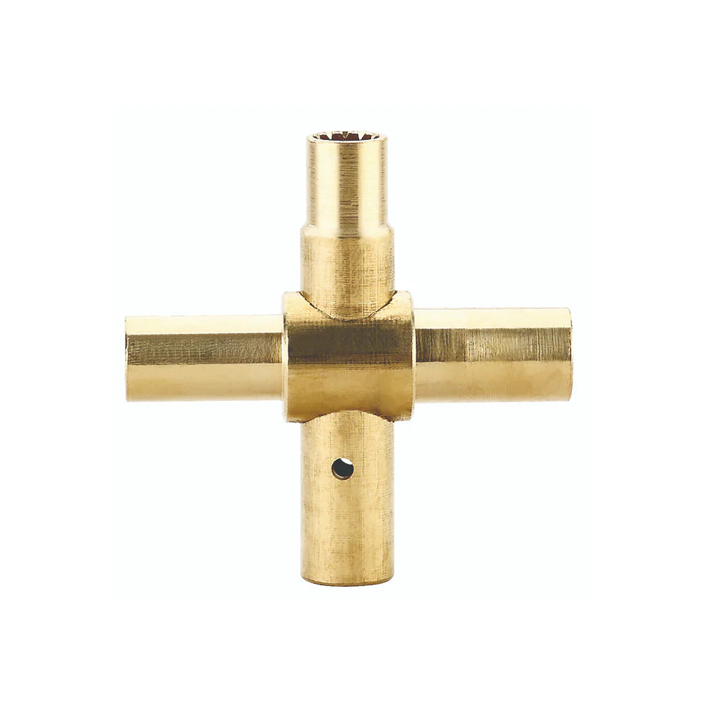 Brass 4-Way Anti-Vandal Tap Key