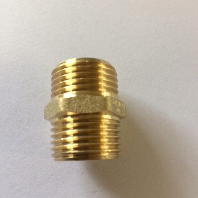 Brass hex nipple