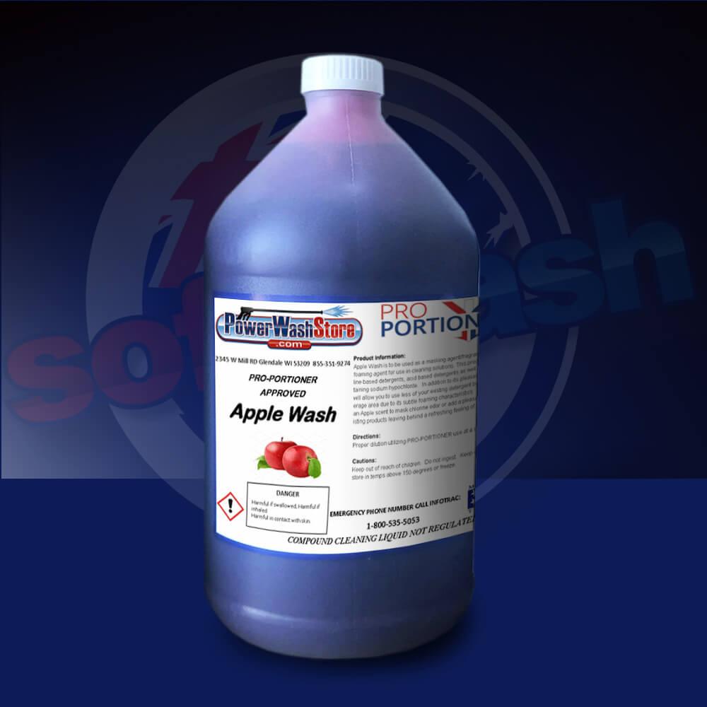 Apple Wash 1 US Gallon - Proportioner Ready Scented Soap Booster with Marker