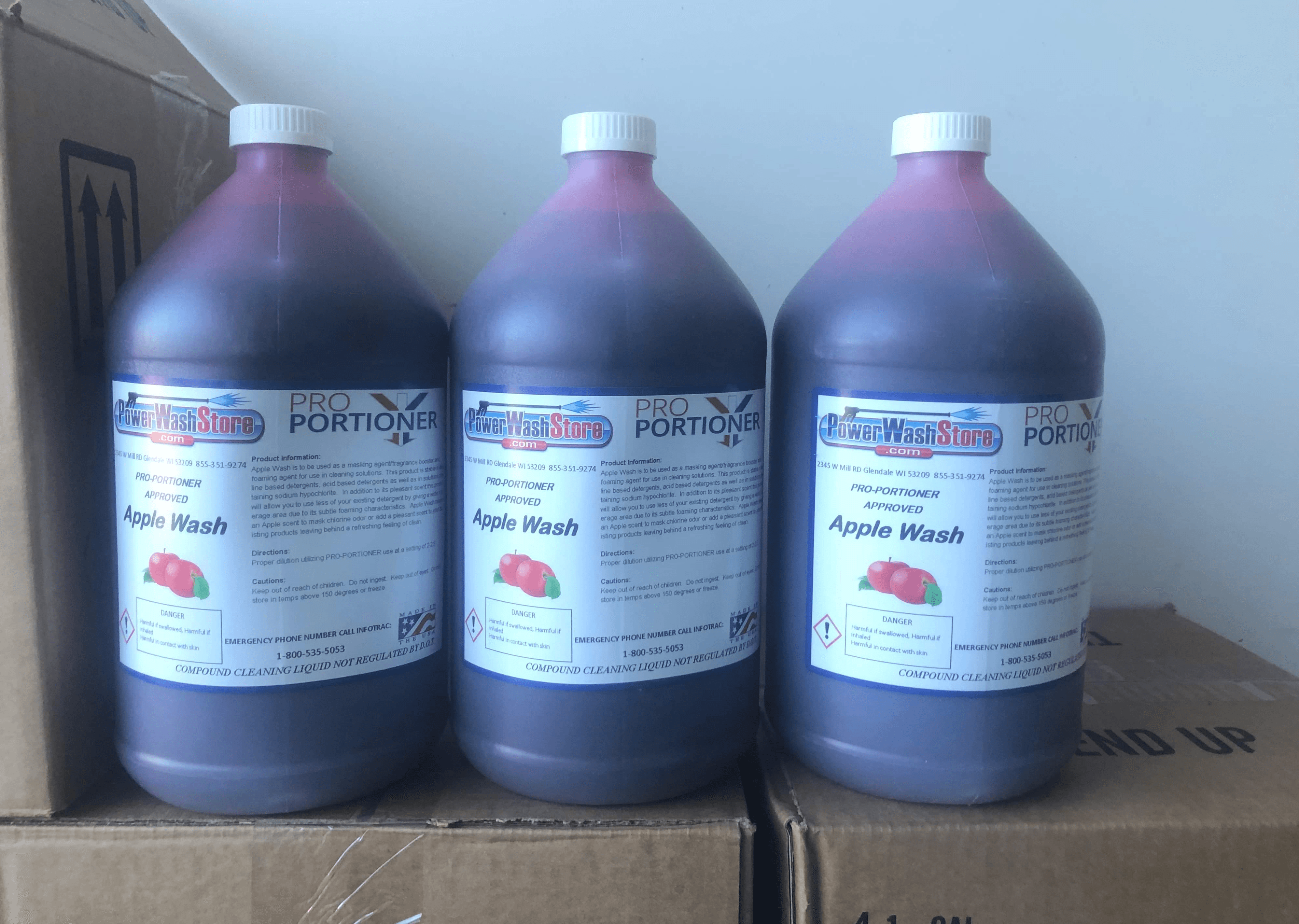 Apple Wash 1 US Gallon - Proportioner Ready Scented Soap Booster with Marker