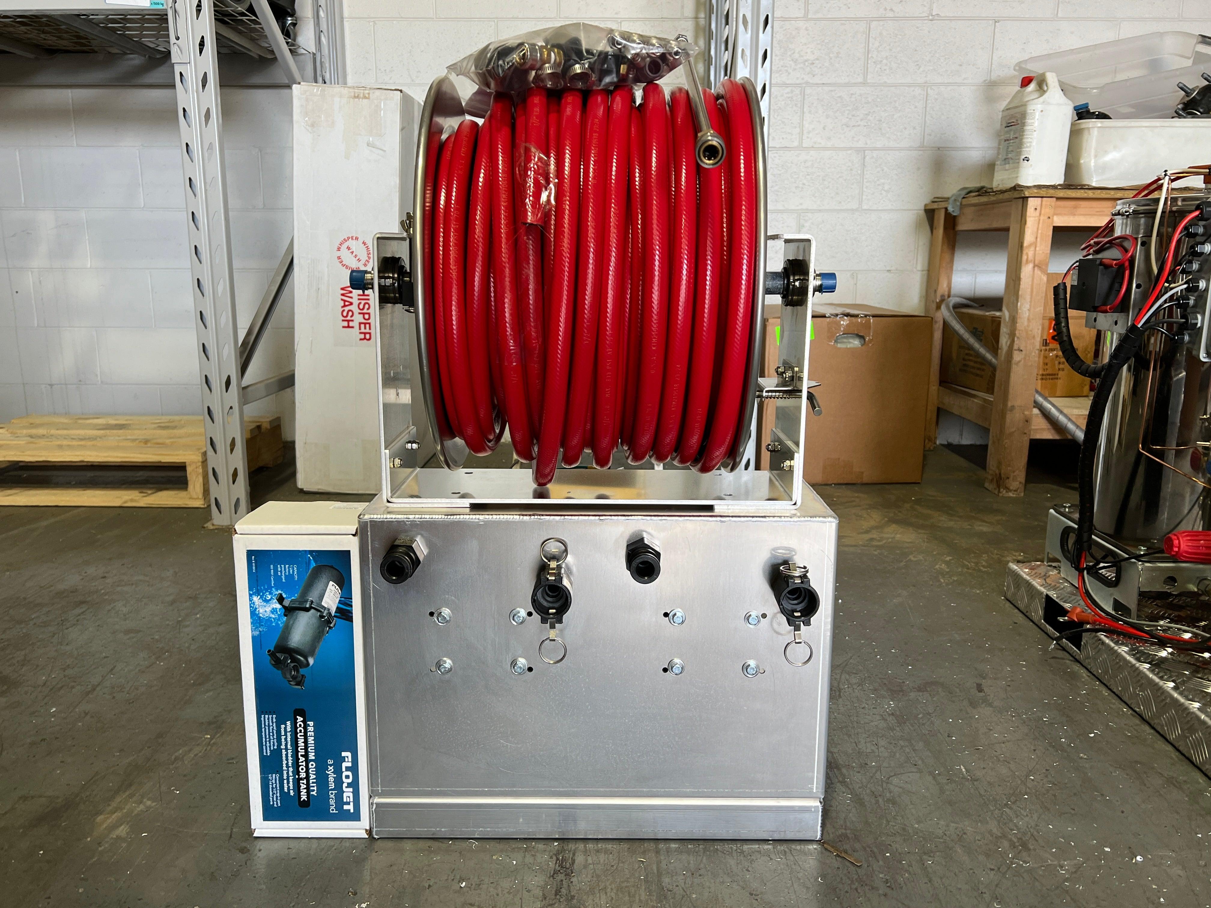 Accumulator included for longer pump life and smopother operation