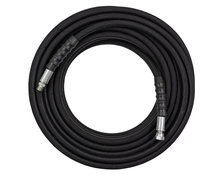 3/8″ R2 2 Wire Hose – Black – 6,000 PSI – Lenflex - 50 Meter