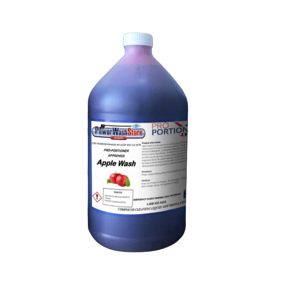 Apple Wash 1 US Gallon - Proportioner Ready Scented Soap Booster with Marker