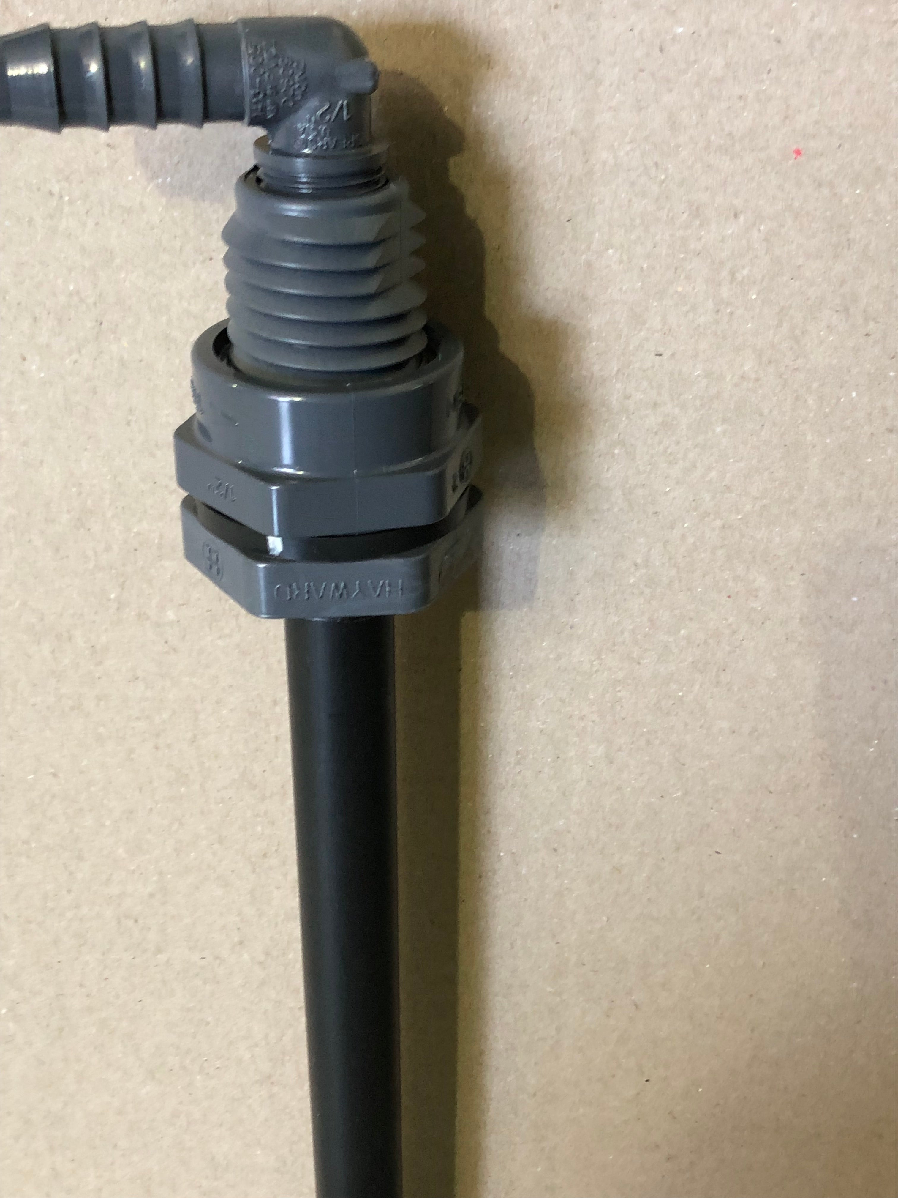 1/2 Inch Tank Riser W/Filter & Bulkhead