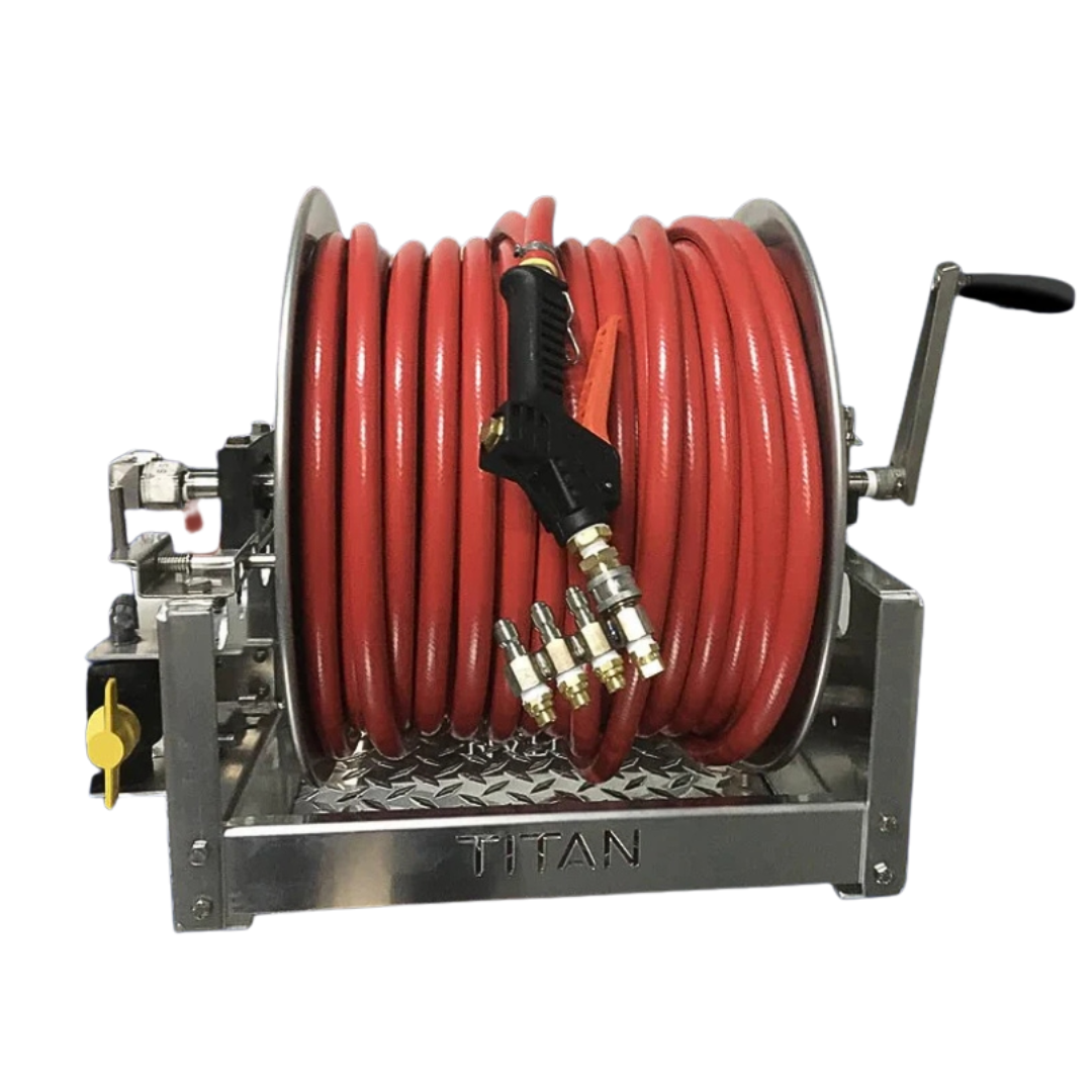 Titan 12 Inch T4312S Stainless/Aluminium Hose reels