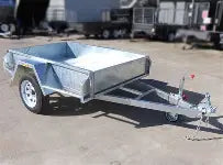 Single Axle Box Trailer - Galvanized - Variants