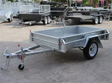 Single Axle Box Trailer - Galvanized - Variants