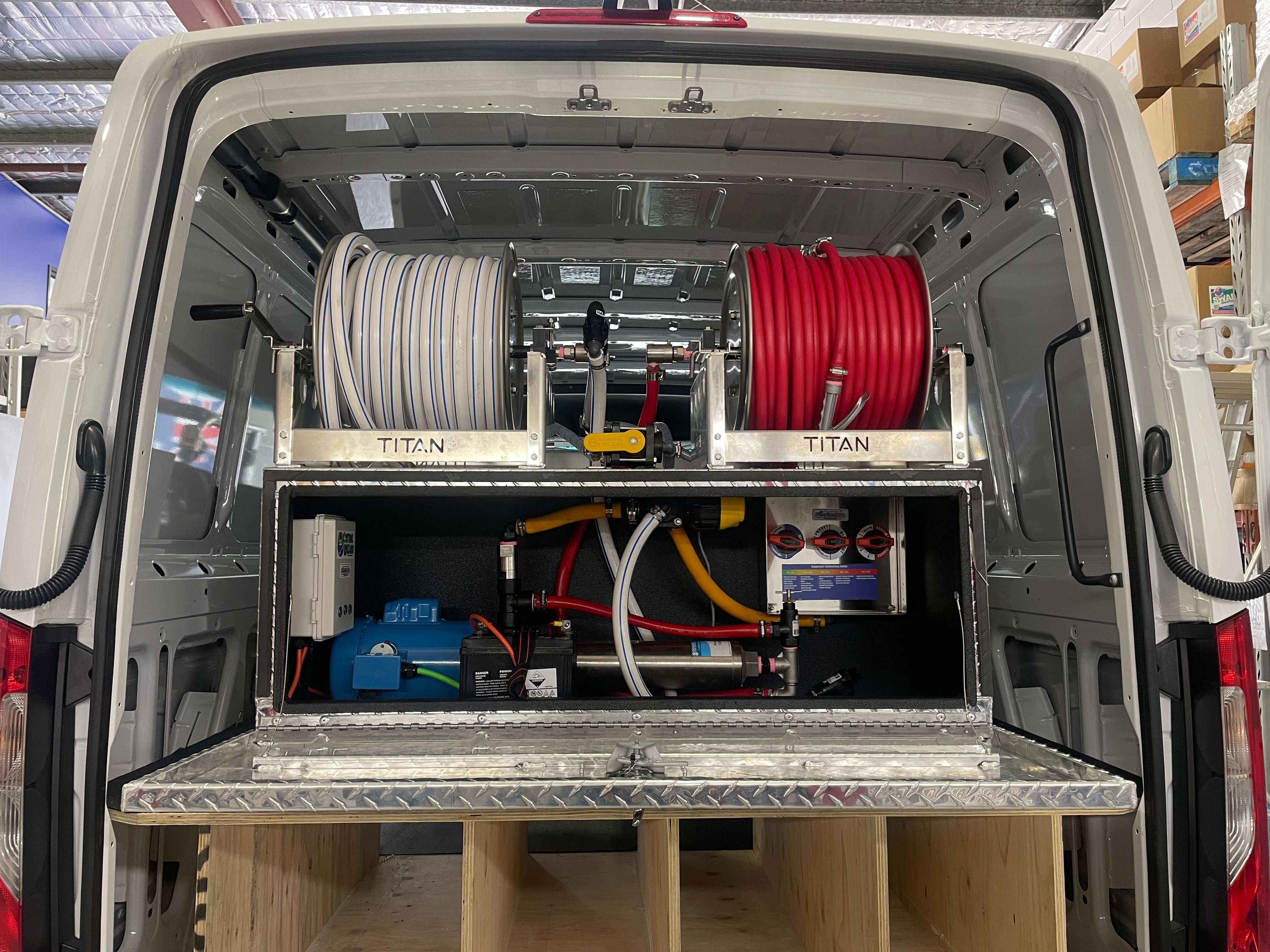 Booster in a Box with Hose Reels Complete Includes Pro-Switch