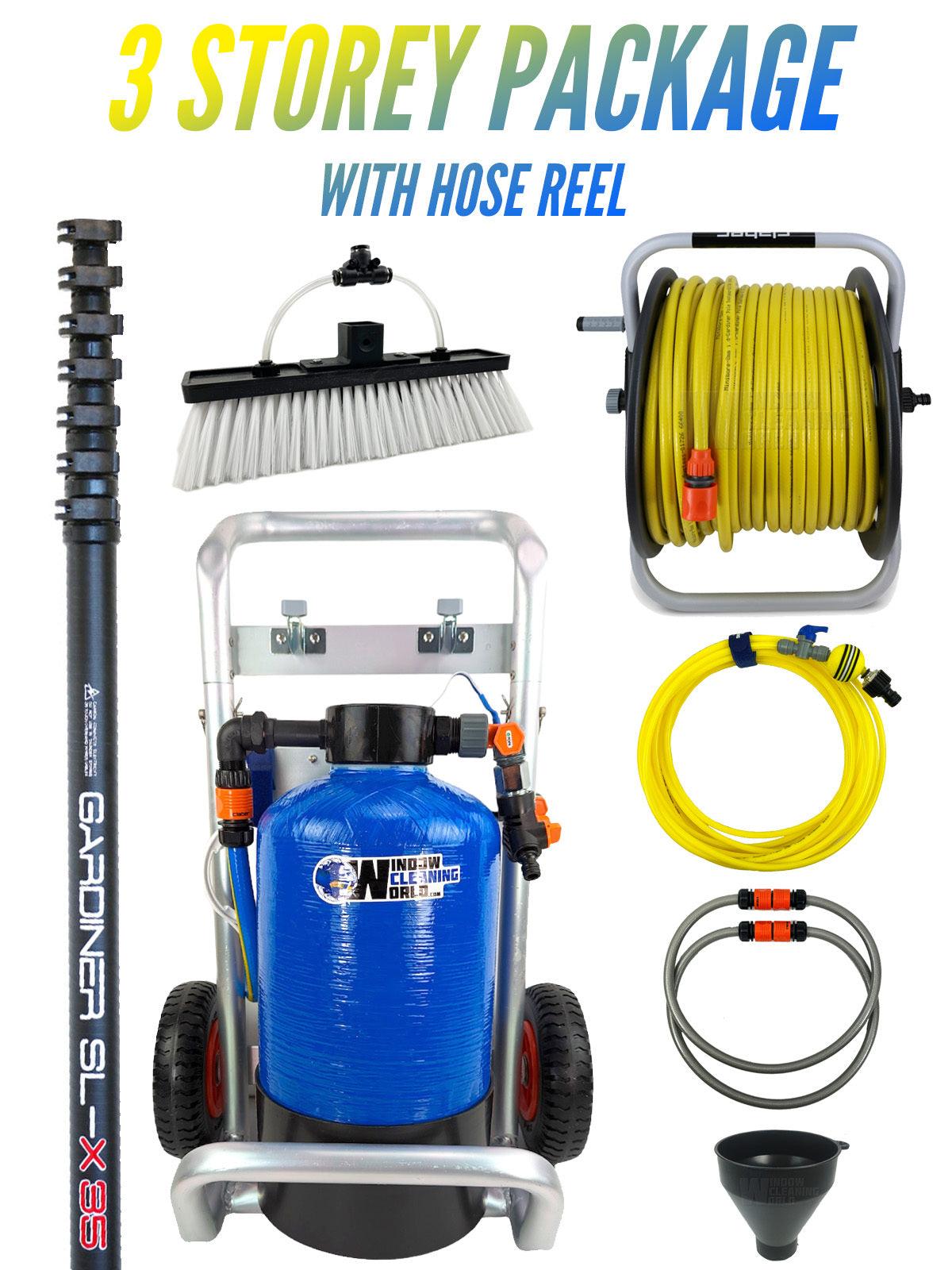 3 Storey Water-Fed Window Cleaning Package With 65m Hose Kit