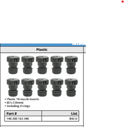 ST - 160 Flow Restrictor Insert