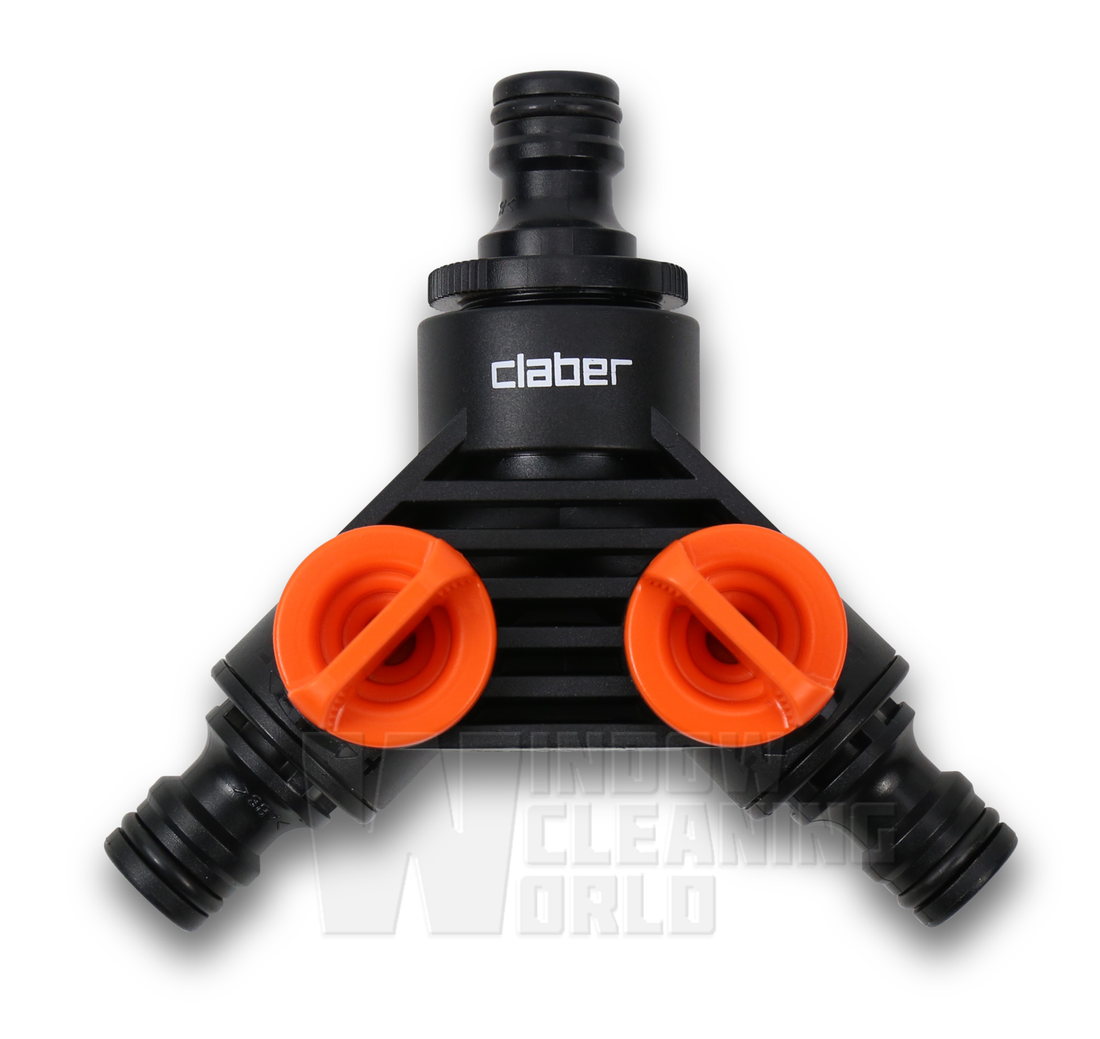 Claber 2-way hose splitter with valves